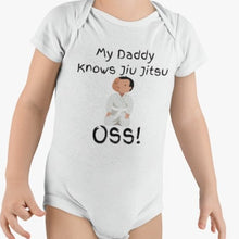 Load image into Gallery viewer, Daddy Knows Jiu Jitsu - Baby Short Sleeve Onesie®
