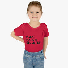 Load image into Gallery viewer, Jiu Jitsu, Milk and Naps - Jiu Jitsu Baby Onesie
