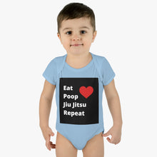 Load image into Gallery viewer, Eat - Jiu Jitsu - Repeat - Baby Onesie
