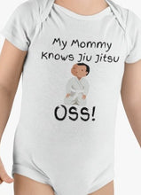 Load image into Gallery viewer, Mommy Knows Jiu Jitsu - Baby Short Sleeve Onesie®
