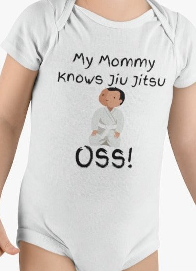 Mommy Knows Jiu Jitsu - Baby Short Sleeve Onesie®